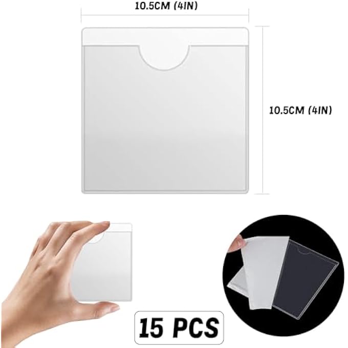 rayihni 15 PCS Parking Permit Holder for Car Windscreen, Self Adhesive Car Permit Holders,Windscreen Card Holder Clear Ticket and Note Holders for Car,Van,Caravan Windscreen(105X105mm) - Image 3