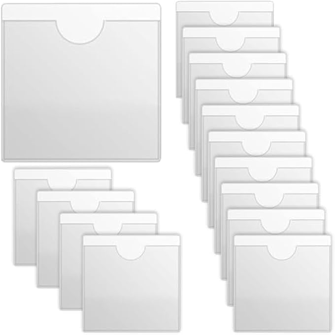 rayihni 15 PCS Parking Permit Holder for Car Windscreen, Self Adhesive Car Permit Holders,Windscreen Card Holder Clear Ticket and Note Holders for Car,Van,Caravan Windscreen(105X105mm) - Image 1