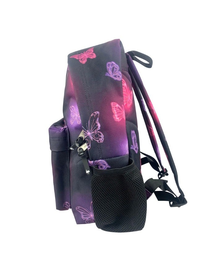 JUST HYPE Iconic Backpack - Pink & Purple Glow Butterfly - Image 3