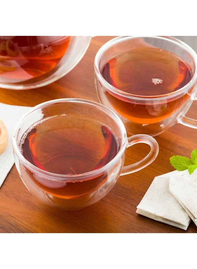 Restaurantware Forma 6 Ounce Clear Coffee Cups, 10 Double Wall Transparent Coffee Mugs - Built-In Handle, Does Not Chip, Clear Glass Tea Cups, Rolled Rim, Microwavable - Image 3