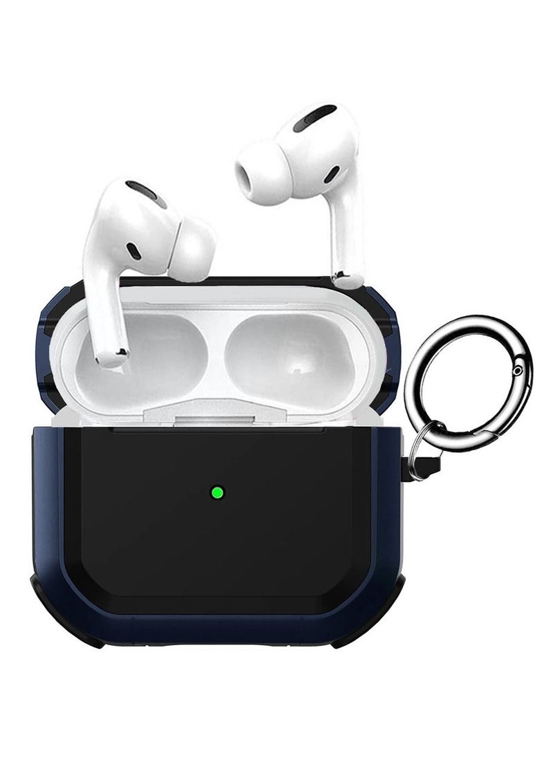 CATANES - AirPods Pro 2 Case Shockproof Armor Rugged Cover with Keychain Carabiner Compatible with Apple AirPods Pro 2nd Generation 2022 Case Blue - Image 1