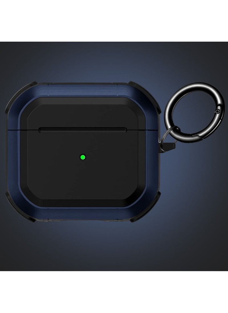 CATANES - AirPods Pro 2 Case Shockproof Armor Rugged Cover with Keychain Carabiner Compatible with Apple AirPods Pro 2nd Generation 2022 Case Blue - Image 1
