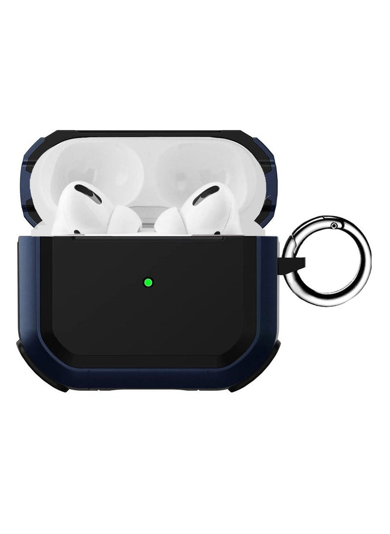 CATANES - AirPods Pro 2 Case Shockproof Armor Rugged Cover with Keychain Carabiner Compatible with Apple AirPods Pro 2nd Generation 2022 Case Blue - Image 1