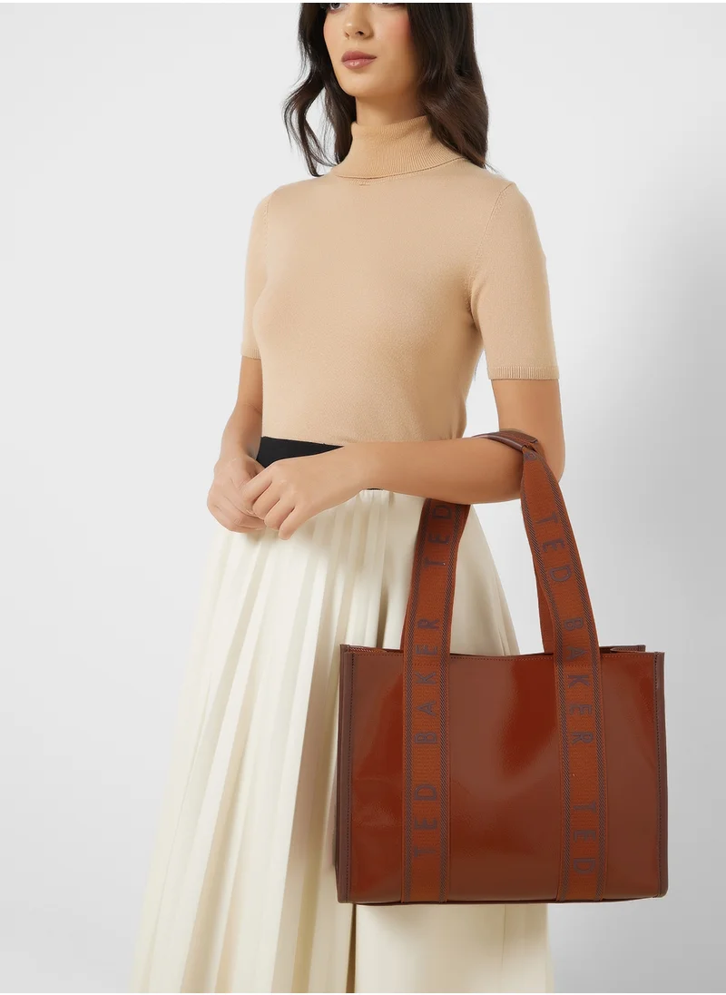 Ted Baker Georjaa Logo Detailed Tote