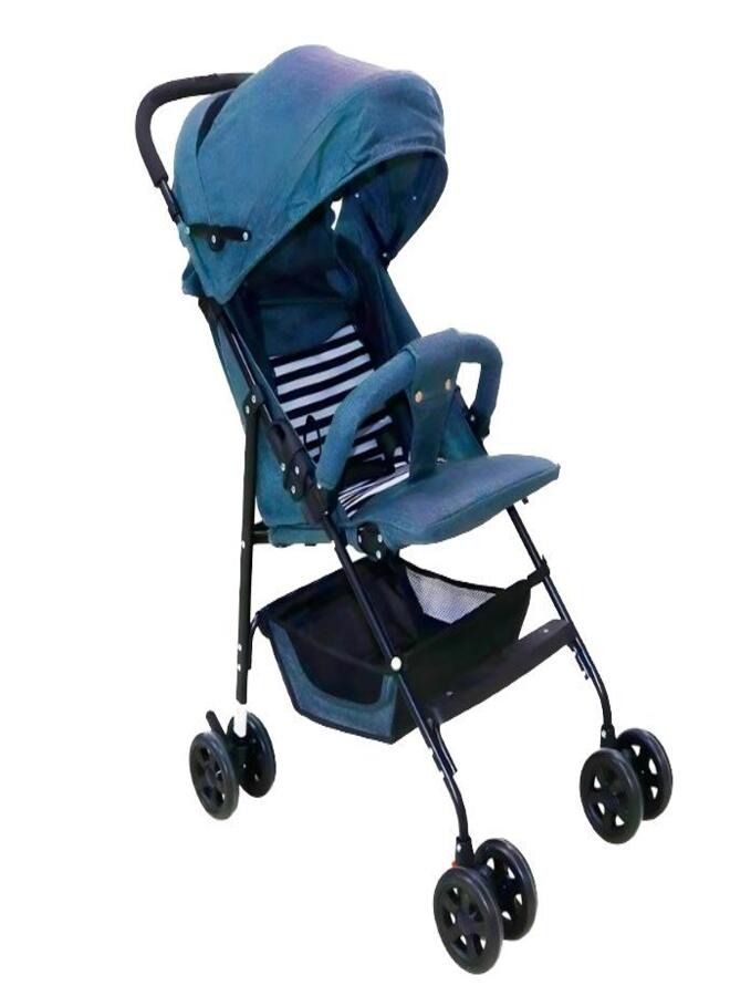 Four-wheeled stroller with seat and backrest for babies from 1 month and up