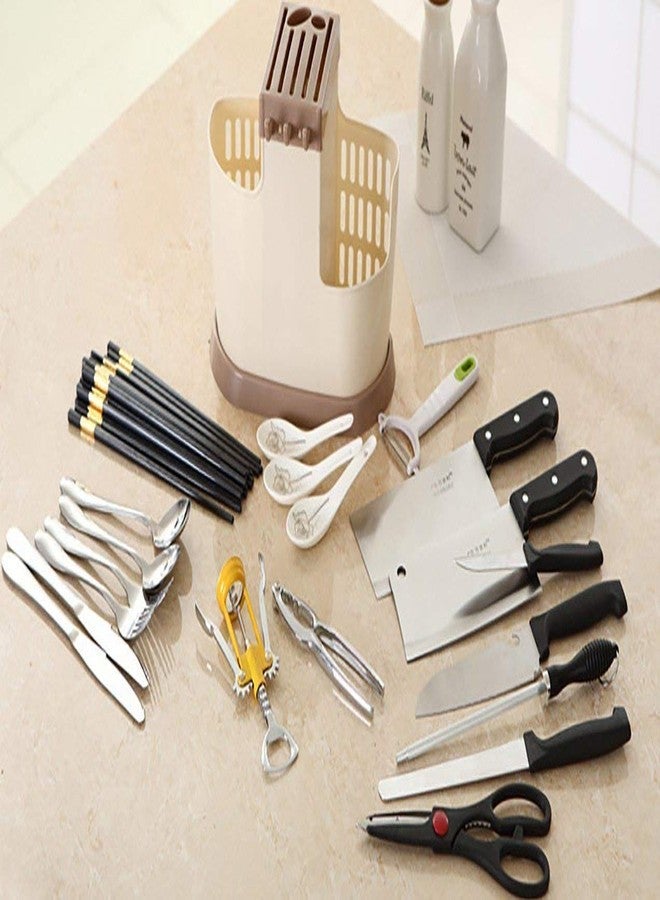 RIGJAK Plastic Cutlery Holder For Kitchen,Kitchen Organizer,Spoon And Fork Stand, Spoon Holder For Kitchen,Self Draining Tableware Storage Box - Image 5