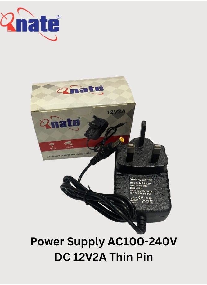 نايت نيت محول الكهربائي 12V1A رقيقة DC دبوس  - Image 1