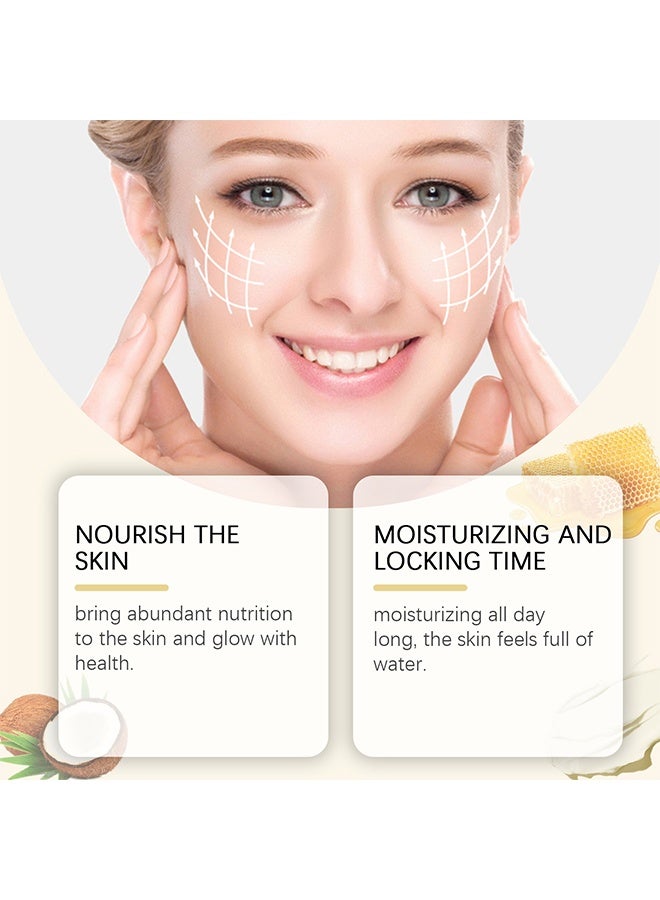 OUHOE Facial Tallow Honey Balm,Specially added beef tallow, honey and cold-pressedolive oil to better nourish your skin, Moisturizing and AntiAging - Image 5