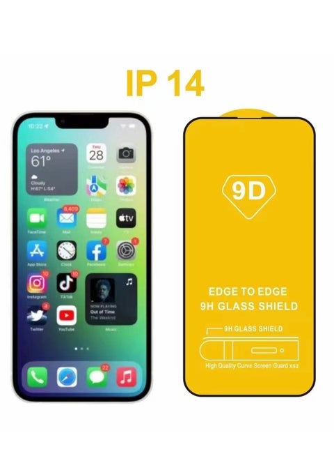 9D glass screen protector for Apple iphone 14 clear