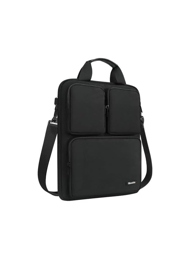 Gocokia 13-14.1 Inch Laptop Bag Three Pockets for MacBook Air, 13-inch MacBook Pro Retina,14.1 inch Laptop,Cross-body Shoulder Briefcase Bag,Messenger Bag Briefcase Handbag Carrying Case - Image 1