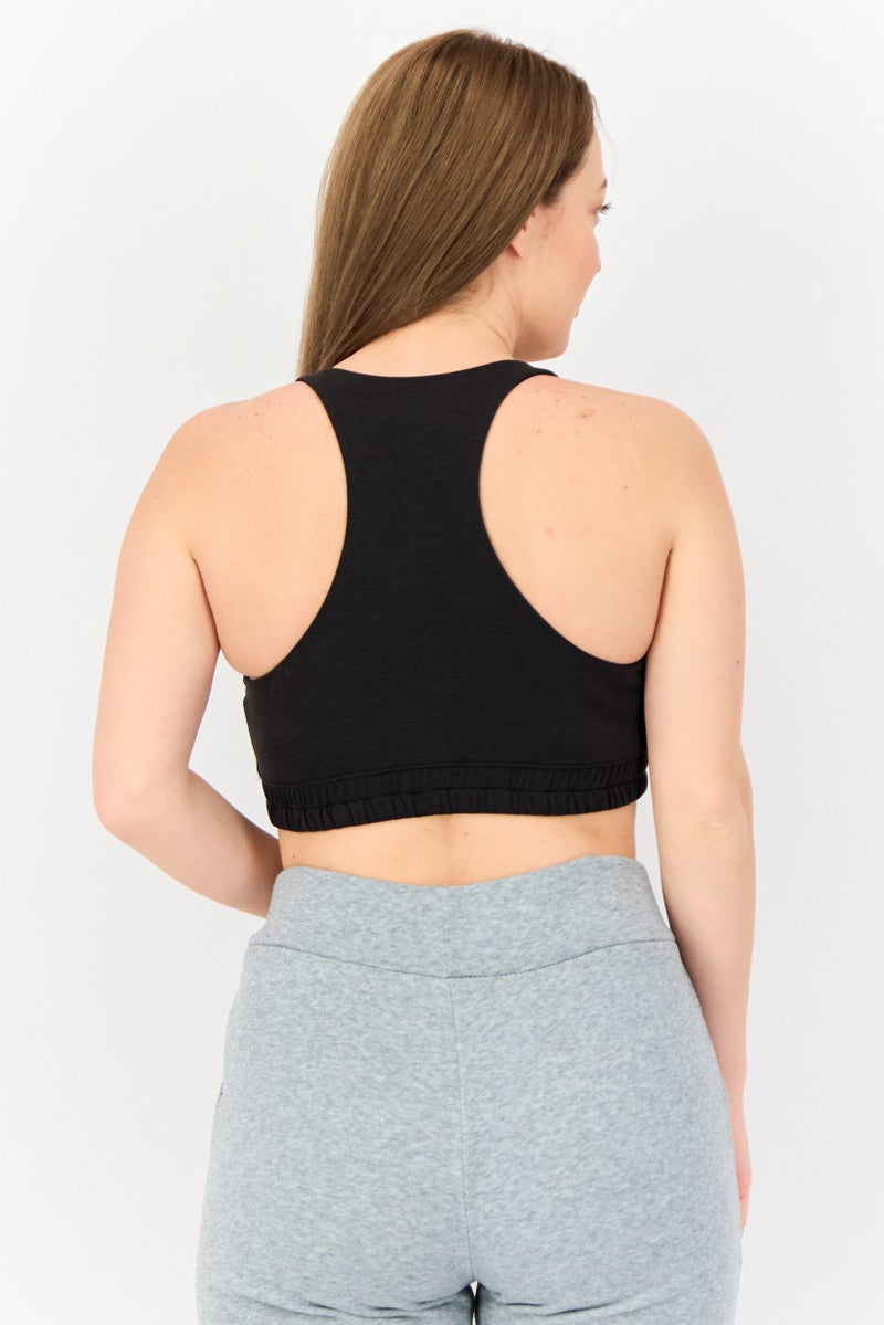PUMA Women Brand Logo Padded Sports Bra, Black - Image 3
