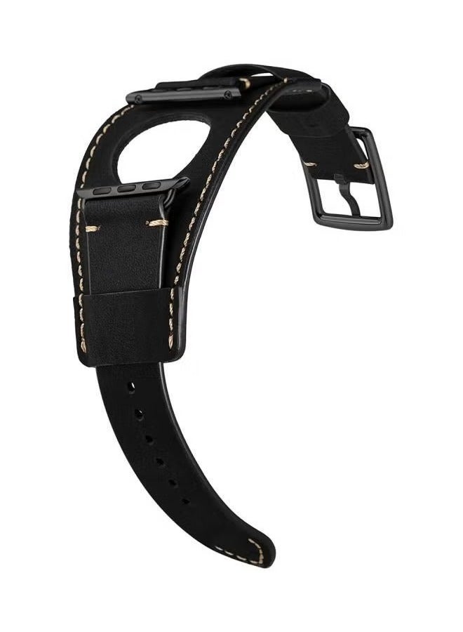 vesus Replacement Band For Apple Watch Series 5/4/3/2/1 44/42 mm Double Black