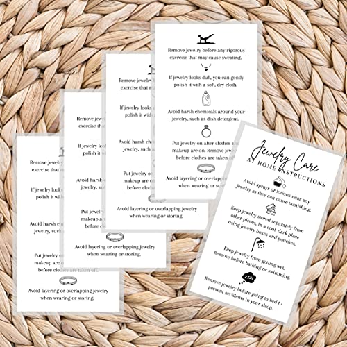 Lashicorn Jewelry Care Instruction Card | 50 Pack | 2" x 3.5" inches Business Card Size | Jewelry Maker Care Card to Include with Handmade Jewelry Items - Image 4