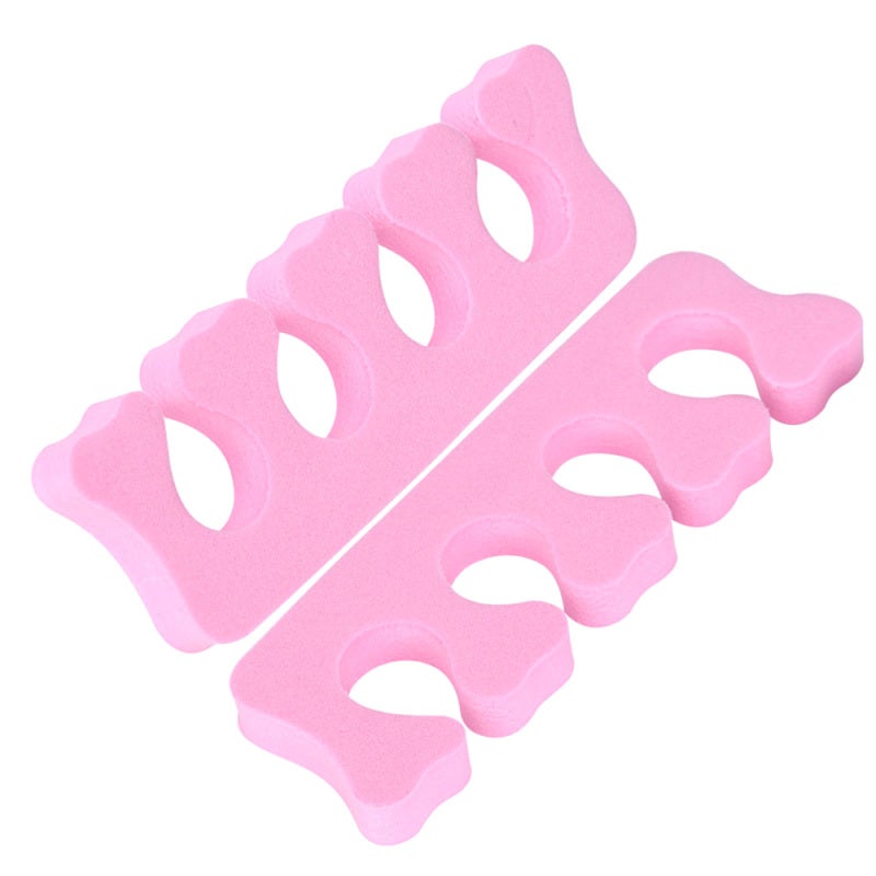 Toe Separators: 20Pcs Pink Fine Quality EVA Sponge - Soft Comfortable Pedicure Essentials for Professional Salons and Personal Foot Care - Image 3