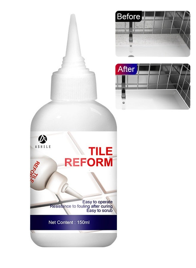ASHILE 150ml Tile Grout Paint Filler Tube Grout Caulk Sealant Glue Sealer for Bathroom Shower Kitchen - Image 1