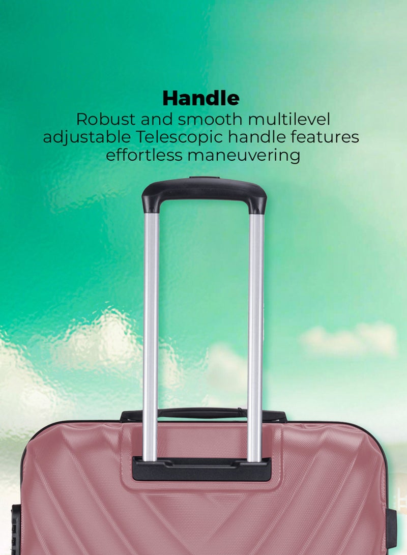 فيبتور طقم حقائب سفر بعجلات صلبة مكون من 3 قطع مصنوع من مادة ABS، 4 عجلات دوارة هادئة بزاوية 360 درجة، حقيبة سفر مزودة بقفل برقم سري، صغيرة (2.5 كجم)، متوسطة (3 كجم)، كبيرة (3.8 كجم) (20 بوصة / 24 بوصة / 28 بوصة) - Image 2