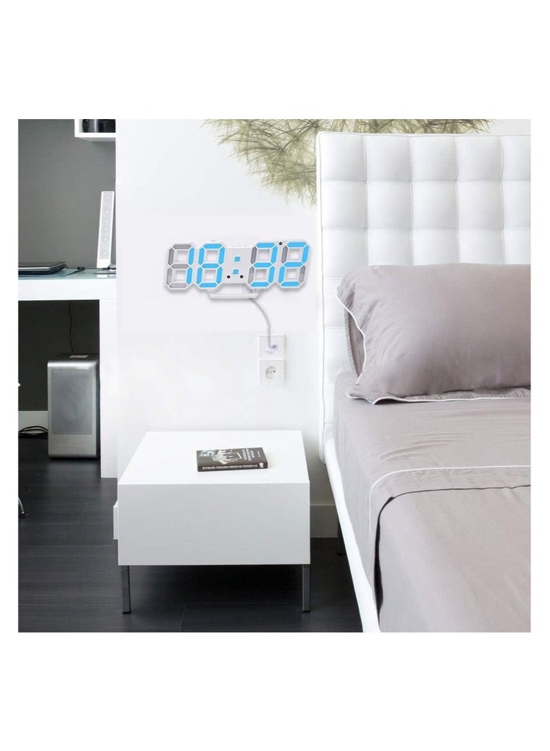 أنمي ساعة المنبه الرقمية، رقم مؤشر الحائط ساعة الوقت مع 3 مستويات سطوع ضبط تلقائي، عرض درجة الحرارة - Image 2