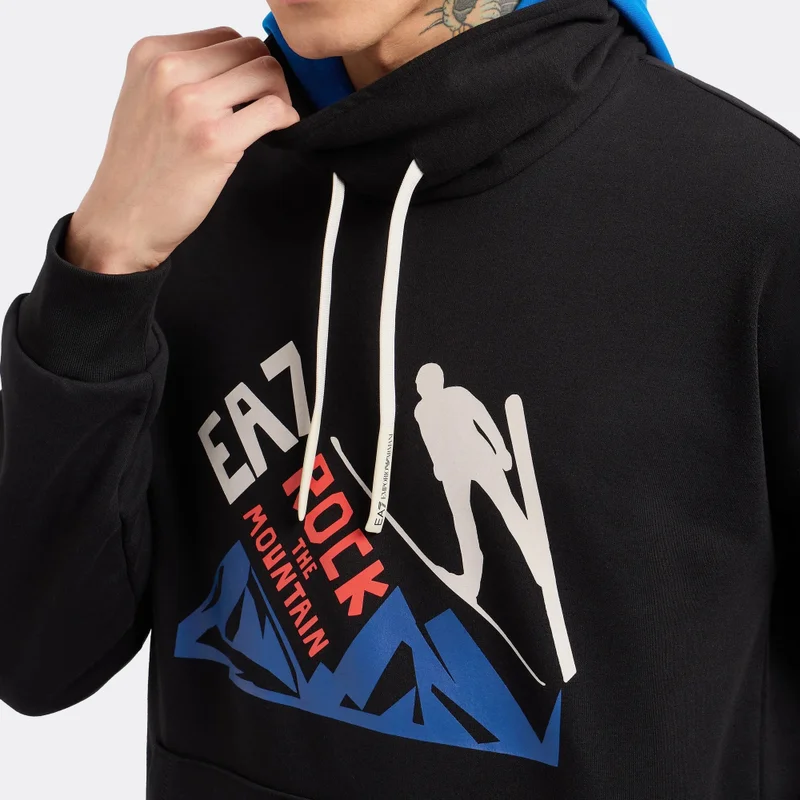 EA7 Emporio Armani Black Men's Train Graphic Series Hoodie for Men | Best Price UAE