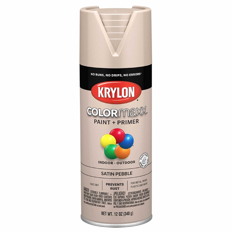 Krylon K05572007 COLORmaxx  Pebble  Satin - 12 ounce - Image 1