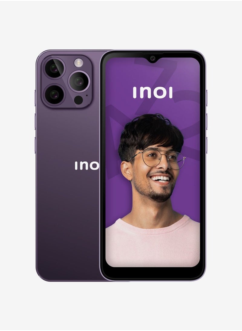 INOI - A72 4G LTE, 4GB RAM + 128GB, NFC, 6.5 Inch, IPS HD+ Display, Triple Camera, Deep Purple, Middle East Version - Image 1