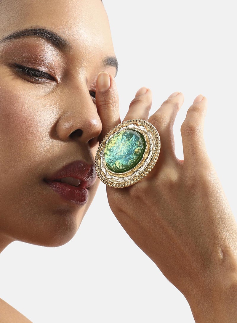 SOHI Riverie Opulence Statement Artificial Ring Jewellery - Image 1