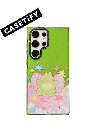 Lively green with pastel motifs