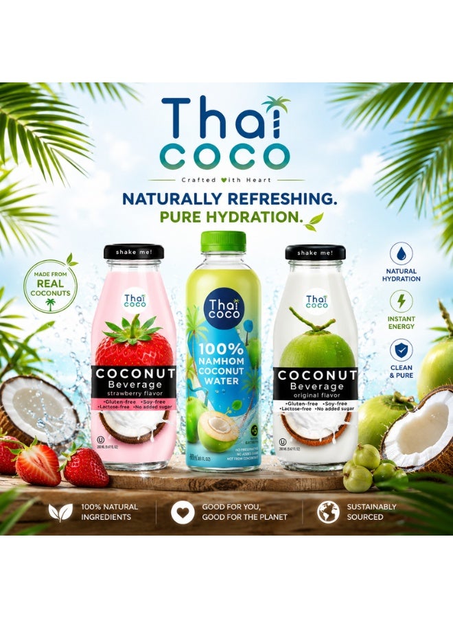 Thai Coco Coconut Water with Nata de Coco 320ml Pack of 24 - Image 5