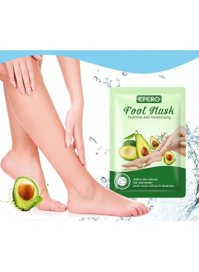 efero Foot Peeling and Exfoliating Mask, Dead Skin Removing Sock - Avocado - Image 3
