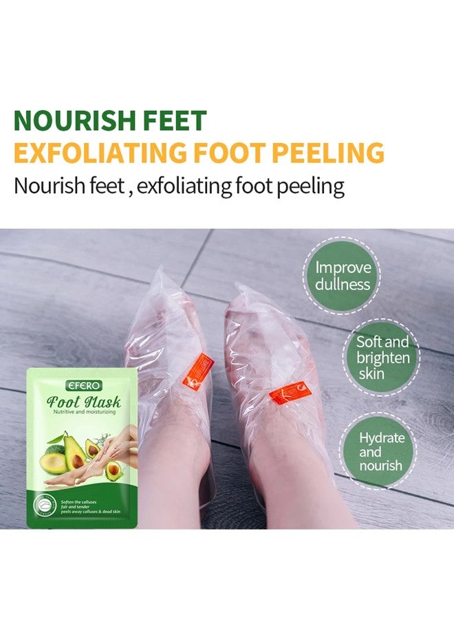 efero Foot Peeling and Exfoliating Mask, Dead Skin Removing Sock - Avocado - Image 4