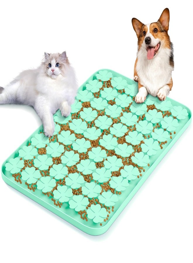 Bartuke Dog Lick Mat, 23.6"x 15.7" Large Silicone Snuffle Mat with Suction Cups, Slow Feeder for Small Medium Large Dogs Slow Eating, Boredom Reducer (Blue) - Image 1