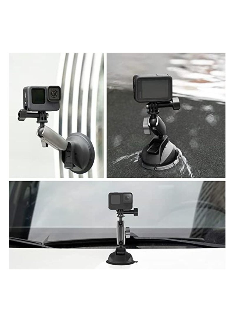TELESIN - TELESIN Action Camera Universal Suction Cup Mount 360 Degree Rotatable for GoPro, Insta 360, DJI Action 2, Osmo Action, Osmo Pocket and Mobile Phone - Image 1