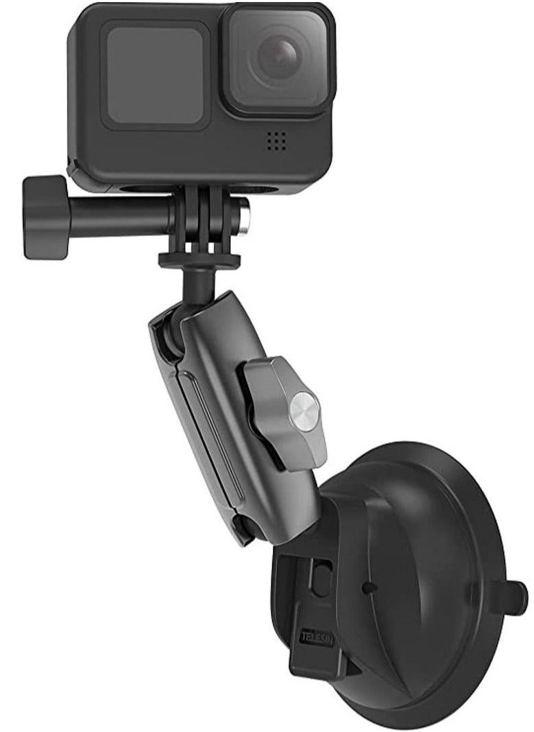 TELESIN - TELESIN Action Camera Universal Suction Cup Mount 360 Degree Rotatable for GoPro, Insta 360, DJI Action 2, Osmo Action, Osmo Pocket and Mobile Phone - Image 1