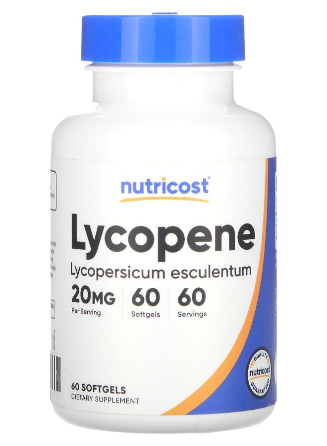 Nutricost Lycopene 20 mg  60 Softgels - Image 1
