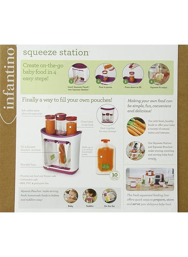 Feeding Line Squeeze Station Container, Food Pouch for Newborn Baby Store Homemade Fruit and Vegetable Puree, Soup, Smoothies, Porridge Include Feeding Spoon (Purple) - pzsku/ZA4B55C7B2C30F4D09AC5Z/45/_/1697629459/73cf8841-1abc-4556-a965-78fa07edd394