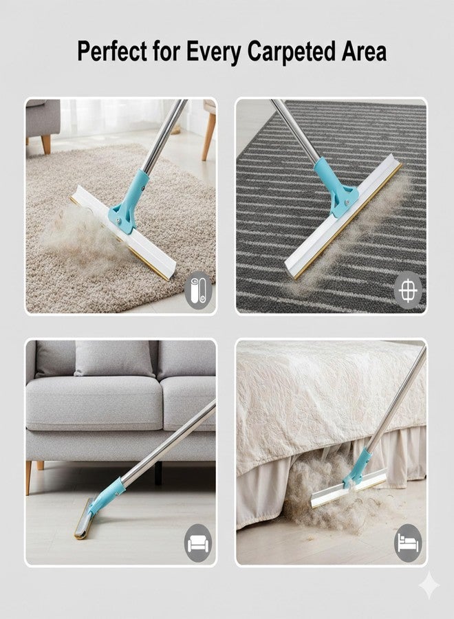 Gecauoea Carpet Rake for Pet Hair Removal 3-Section Dog Hair Remover Broom for Couch, Rug Fluffer for Matted Carpet, Reusable Tool for Furniture, Stairs & Car Interiors - Image 3