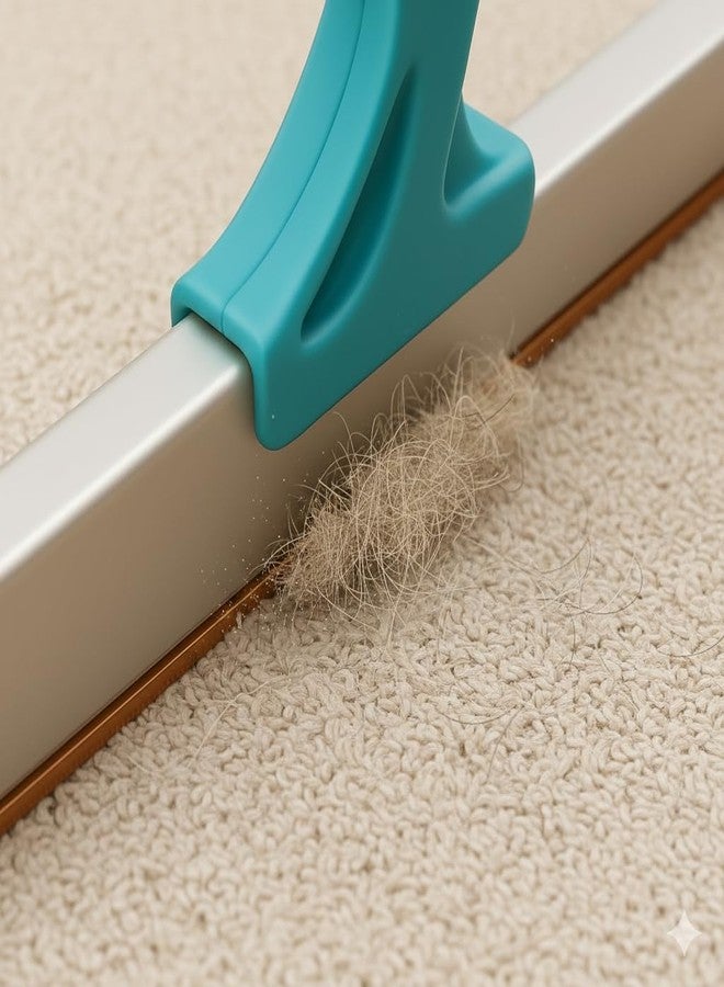 Gecauoea Carpet Rake for Pet Hair Removal 3-Section Dog Hair Remover Broom for Couch, Rug Fluffer for Matted Carpet, Reusable Tool for Furniture, Stairs & Car Interiors - Image 4