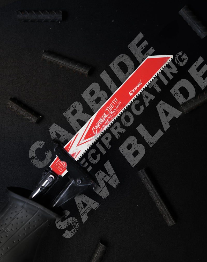 EZARC Carbide Reciprocating Saw Blade R978HM Endurance for Thick Metal, Cast Iron, Alloy Steel 9-Inch 8TPI, 1-Pack - Image 5