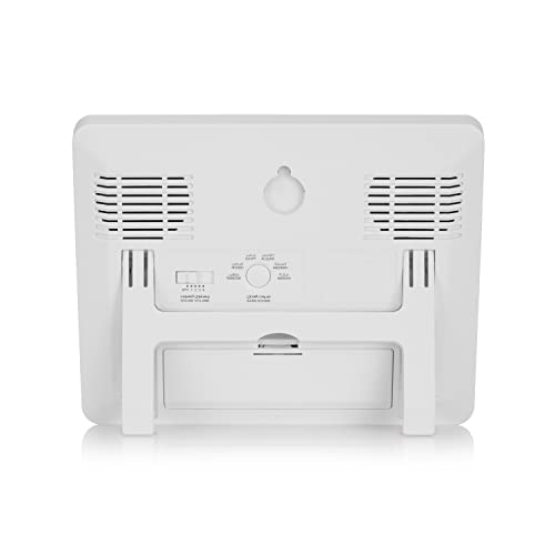 ALFAJR Azan Clock CF-19 White - Automatic Athan Five Times in 5 Different Voices - Simplified Manual for USA Cities (Zoon) (White) - Image 3