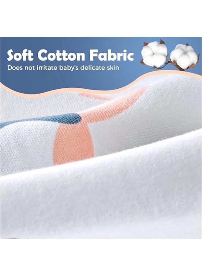 ميكسد قماط بغطاء راس من زوني بيبي، قماط ناعم للاطفال، كيس نوم لحديثي الولادة، بطانية اطفال قطنية جيدة التهوية بنسبة 100% للاولاد والبنات، حقيبة نوم لعمر 0-6 اشهر - Image 2