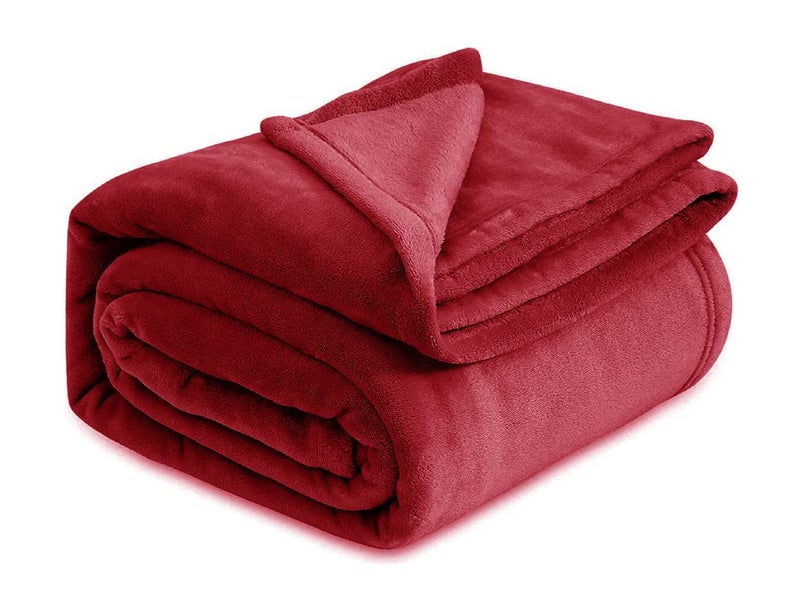 VAS COLLECTIONS Polyester Premium Plush Summer Single Bed Dohar/Ac Blanket | 250 GSM Reversible Lightweight Cozy Soft for Bed, Sofa, Couch, Travel & Camping| 225X150 Cm - Maroon, Solid - Image 1