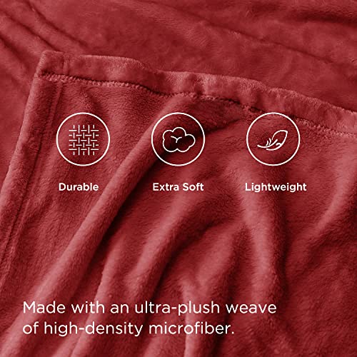 VAS COLLECTIONS Polyester Premium Plush Summer Single Bed Dohar/Ac Blanket | 250 GSM Reversible Lightweight Cozy Soft for Bed, Sofa, Couch, Travel & Camping| 225X150 Cm - Maroon, Solid - Image 2