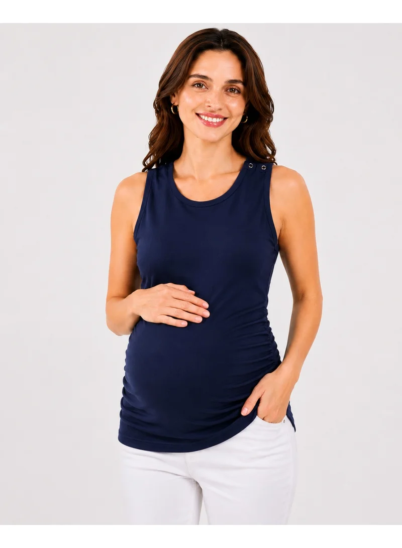 TUMMY Maternity & Nursing Tank Top - Blue