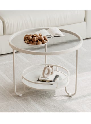 Glass Coffee Table Small Tea Table 2 Tier Round End Table with Open Storage Shelf  Modern Sofa Side Table for Home Office - pzsku/ZA4B5B25DE42FB097A097Z/45/1743391932/49080822-4397-4095-af70-808a02b9b748