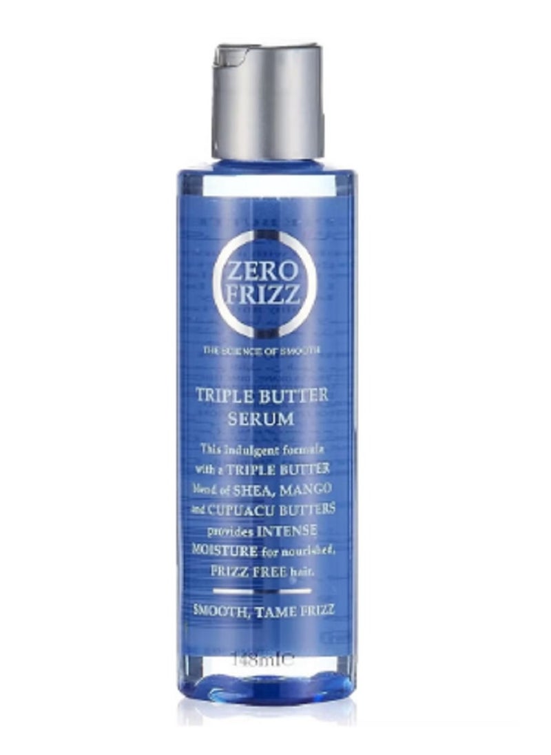 Zero Frizz Triple Butter Serum For Hair Smoothing, Taming And Frizz Control 148ml  - Image 1