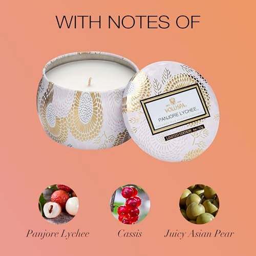 Voluspa Panjore Lychee Petite Tin Candle , 4 Ounces - Image 3