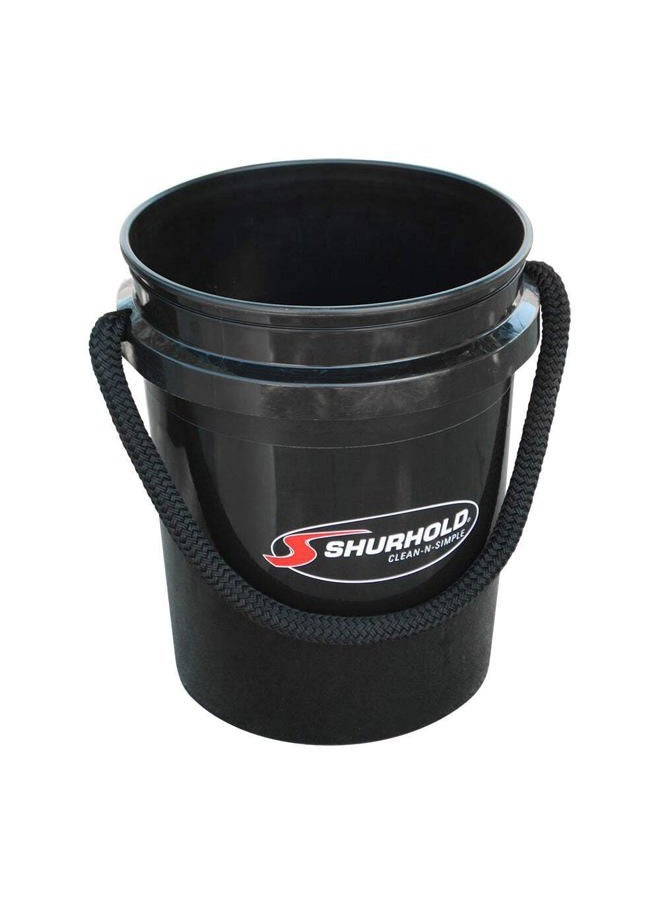 2452 Black 5 Gallon Bucket with Black Rope Handle