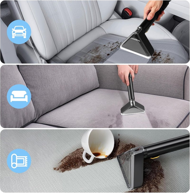 Portable Carpet Spot and Upholstery Cleaner, Lightweight Handheld Deep Cleaner Machine for Pet Stains, Sofa, Rug, Mattress, Car Seat and Curtain - Image 3