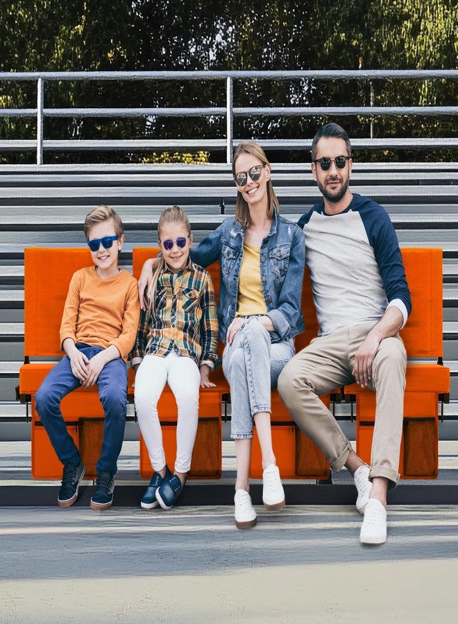 Aliphon Stadium Seat for Bleachers with Back Support and Cushion, Bleacher Seats with Shoulder Strap and Cup Holder, Padded Portable Folding Comfort Stadium Chair, for Sports Events, Orange (1pcs) - Image 3