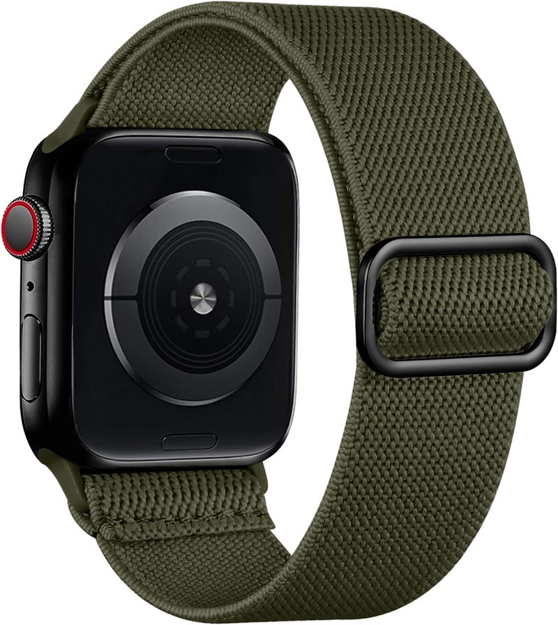 Lerobo Braided Band Compatible with Apple Watch Series 11 10 9 8 7 46mm 45mm 41mm Ultra SE 3 2 1 49mm Series 6 5 4 3 44mm 40mm 38mm 42mm Men iWatch Bands Women Stretchy Nylon Solo Loop Sport Strap - Image 1