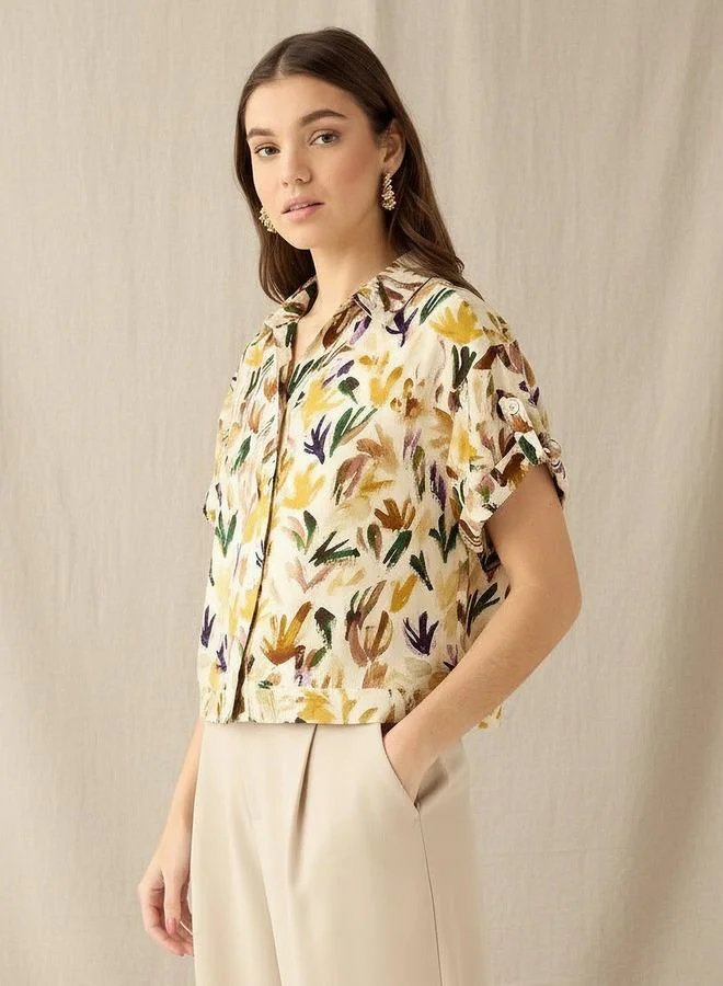 Splash FAV Printed Cropped Shirt